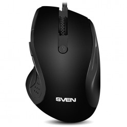 SVEN RX-113, Optical Mouse, 5+1 buttons, 800 - 2000dpi, USB, 1.5m, Black